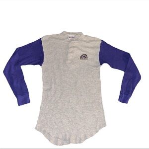 Vintage 90s The Game Colorado Rockies  MLB Purple Shirt Size L made in USA